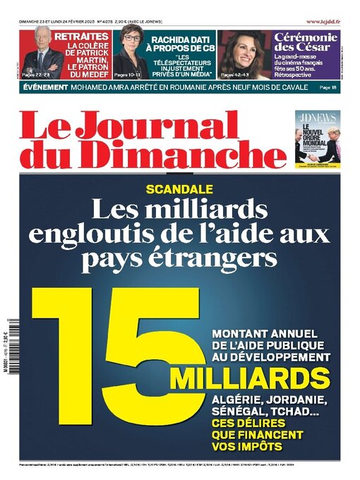 Title details for Le Journal du dimanche by Lagardere Media News - Available